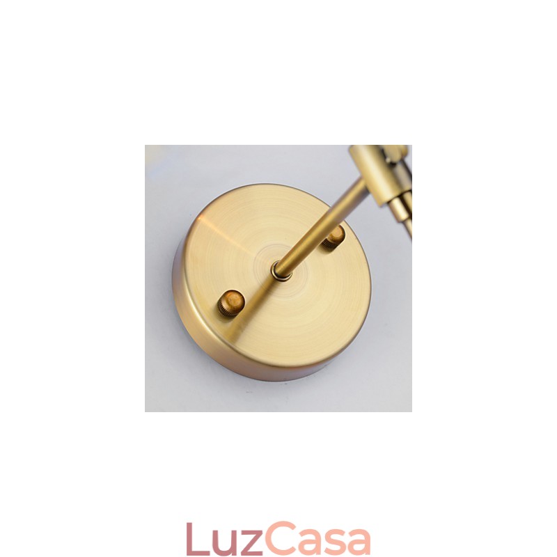 Luminárias de parede clássicas para quarto, luminárias de parede simples de metal para sala de estar, bar, café, corredor, varanda, luminária de parede