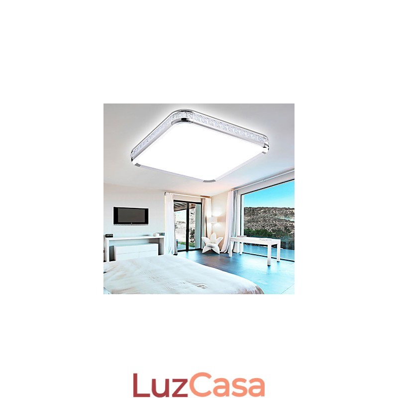 Luminária embutida de acrílico moderna de luxo com luz ajustável dourada ou prateada, você pode escolher