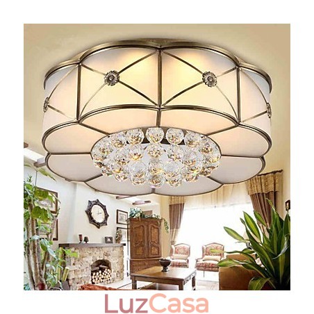 Tradicional clássico rústico lodge latão metal montagem embutida