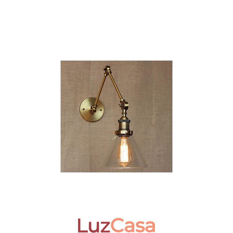 Loja Vintage Retro Exclusivamente Design Moderno Bronze Igreja Lobby Decorado Quarto Luminária de Parede