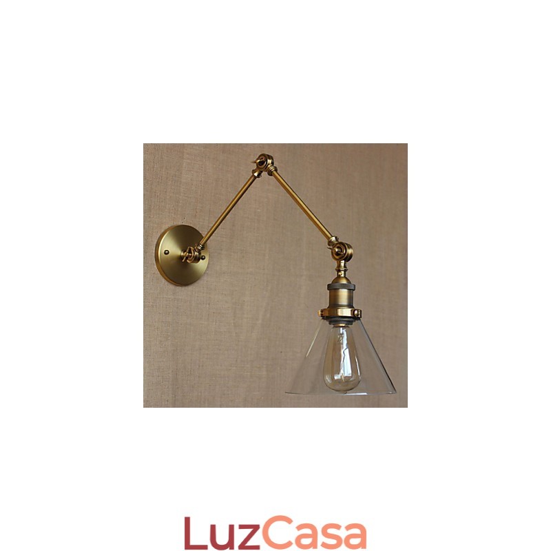 Loja Vintage Retro Exclusivamente Design Moderno Bronze Igreja Lobby Decorado Quarto Luminária de Parede