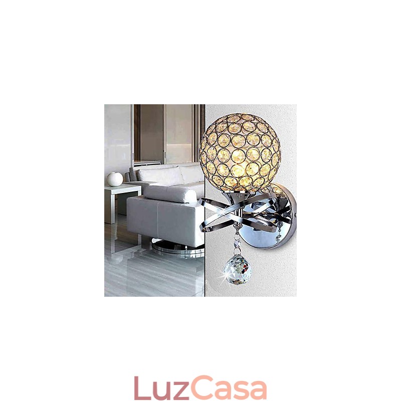 Apliques de parede de cristal Moderno Contemporâneo G9 Metal