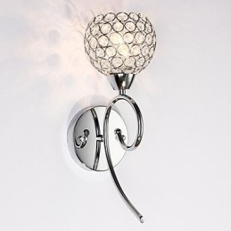 Arandelas de parede Luminárias de parede de leitura Cristal Mini Estilo Moderno Contemporâneo Metal