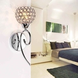 Arandelas de parede Luminárias de parede de leitura Cristal Mini Estilo Moderno Contemporâneo Metal