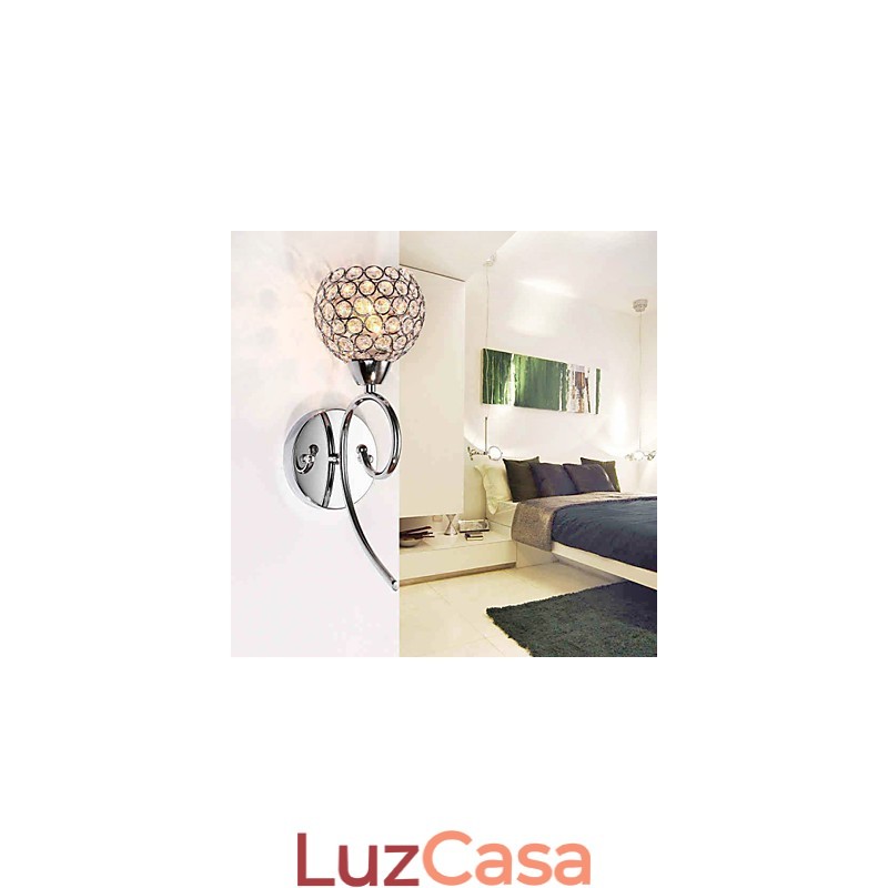 Arandelas de parede Luminárias de parede de leitura Cristal Mini Estilo Moderno Contemporâneo Metal