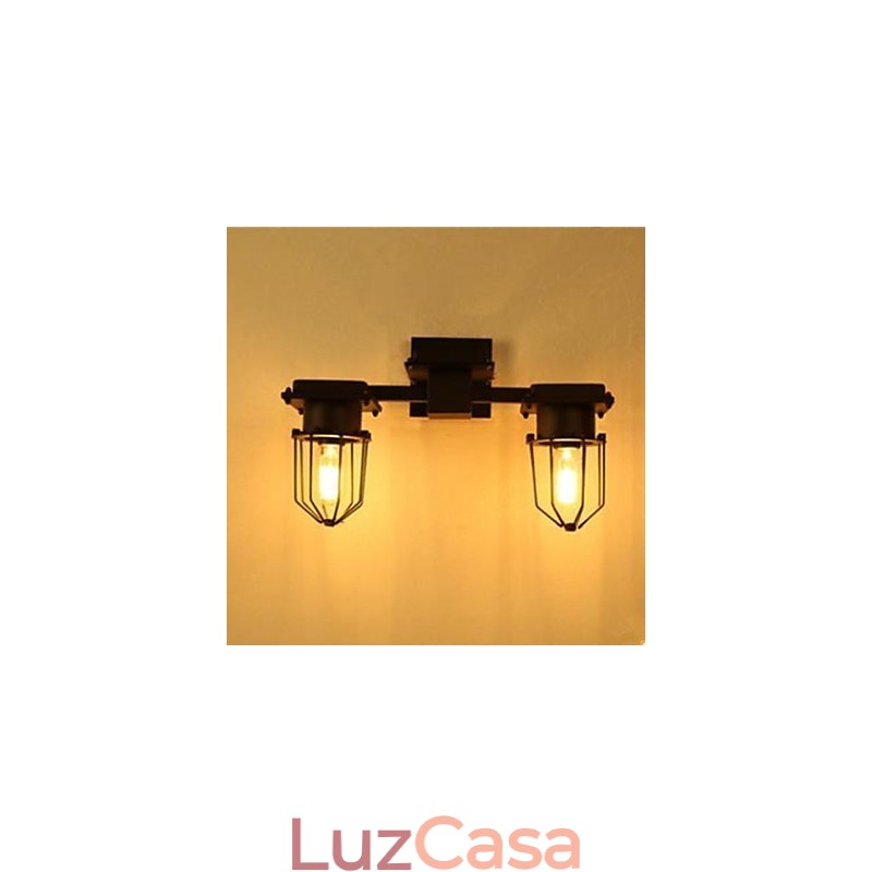 Luminária de parede em ferro forjado, escada para corredor, cabeceira de cama
