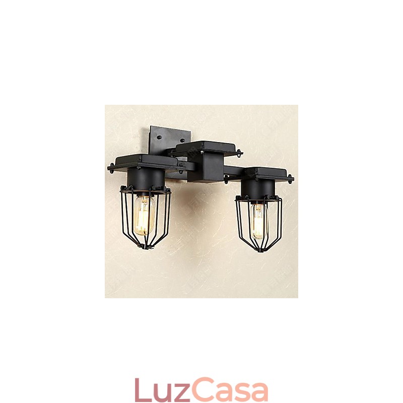 Luminária de parede em ferro forjado, escada para corredor, cabeceira de cama