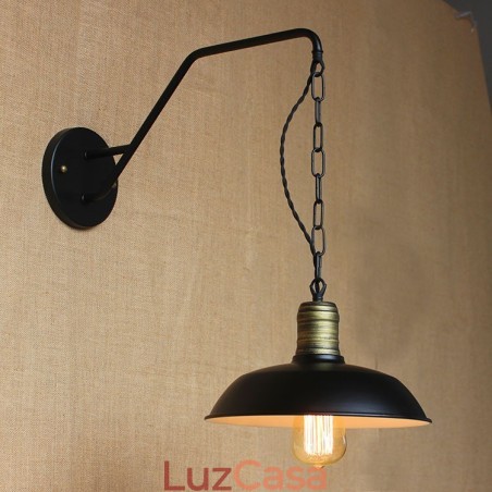 Luminária de parede de personalidade simples e criativa, corrente da indústria, luminária de parede de cabeceira de quarto de corredor de ferro retrô americana Luminária de parede de personalidade simples e criativa, corrente da indústria, luminária de parede de cabeceira de quarto de corredor de ferro retrô americana