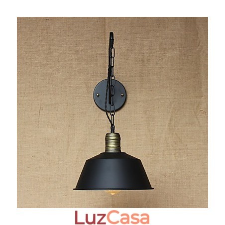 Luminária de parede de personalidade simples e criativa, corrente da indústria, luminária de parede de cabeceira de quarto de corredor de ferro retrô americana Luminária de parede de personalidade simples e criativa, corrente da indústria, luminária de parede de cabeceira de quarto de corredor de ferro retrô americana