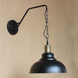 Luminária de parede de personalidade simples e criativa, corrente industrial, americana, retrô, ferro, corredor, quarto, cabeceira, luminária de parede