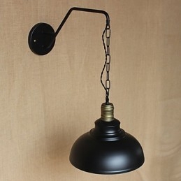 Luminária de parede de personalidade simples e criativa, corrente industrial, americana, retrô, ferro, corredor, quarto, cabeceira, luminária de parede