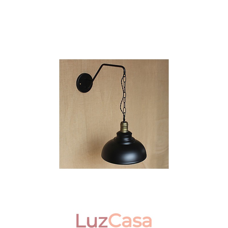 Luminária de parede de personalidade simples e criativa, corrente industrial, americana, retrô, ferro, corredor, quarto, cabeceira, luminária de parede