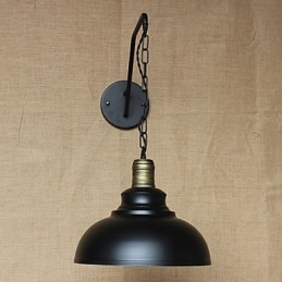 Luminária de parede de personalidade simples e criativa, corrente industrial, americana, retrô, ferro, corredor, quarto, cabeceira, luminária de parede
