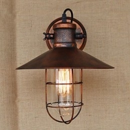 Loft industrial Armazém Sala de estar criativa Varanda Vento Ferruginoso Nostalgic Retro Pastoral Escadaria Luminária de parede