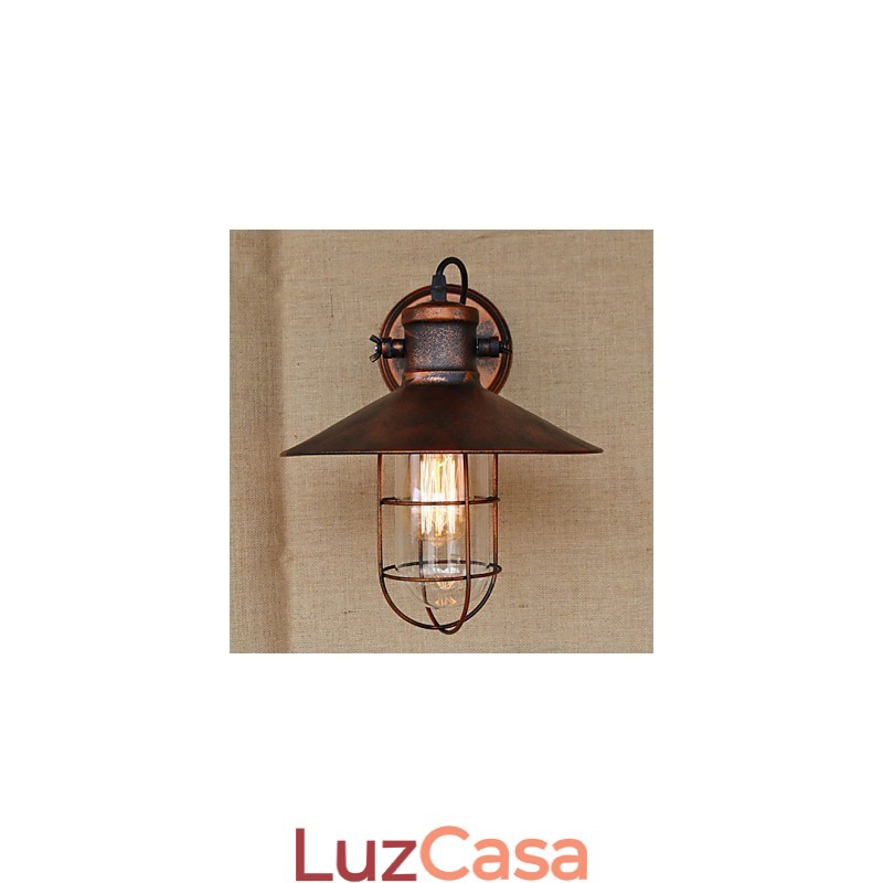 Loft industrial Armazém Sala de estar criativa Varanda Vento Ferruginoso Nostalgic Retro Pastoral Escadaria Luminária de parede