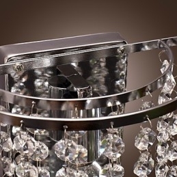Luminária de parede de cristal contemporânea com 1 luz