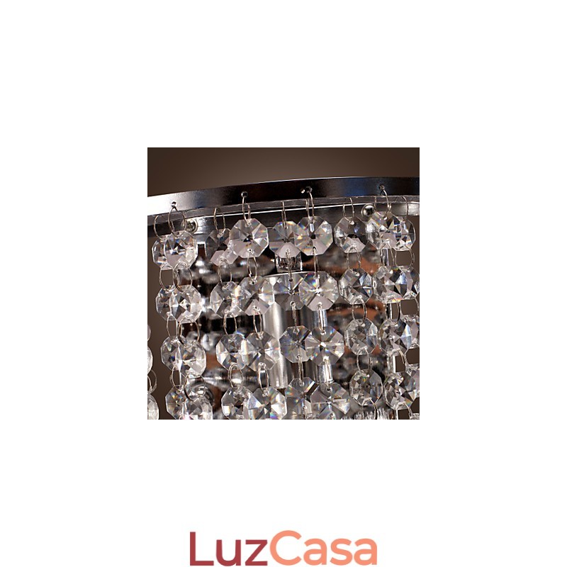 Luminária de parede de cristal contemporânea com 1 luz