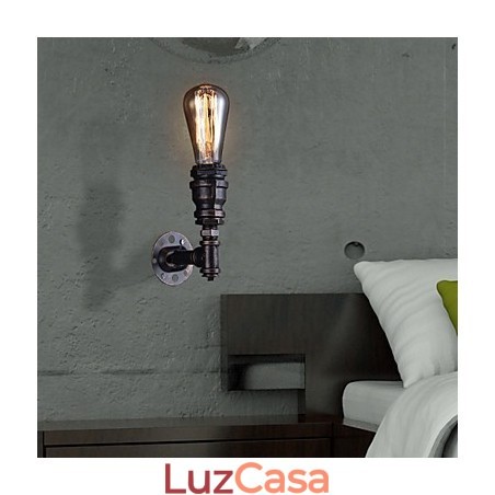 Luminária de parede de cabeceira de metal retrô Village Pastoral Living Room Luminária de parede para sala de jantar