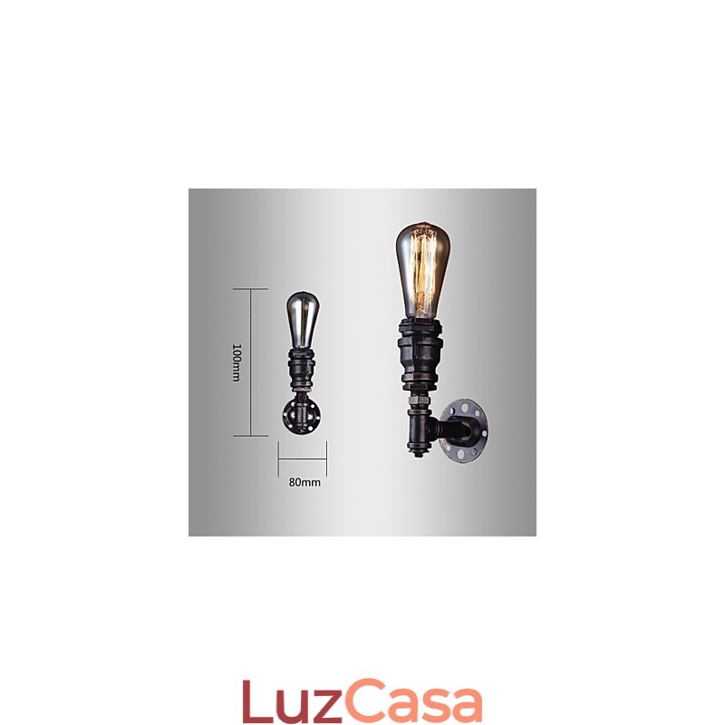 Luminária de parede de cabeceira de metal retrô Village Pastoral Living Room Luminária de parede para sala de jantar