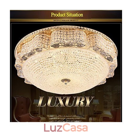 Luminária de teto de cristal de luxo moderna para absorver luz de cúpula com diâmetro de 50 cm Luminária de teto de cristal de luxo moderna para absorver luz de cúpula com diâmetro de 50 cm