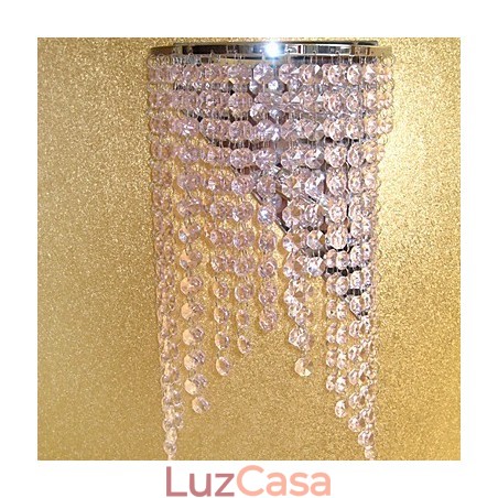 Luminária de parede de cristal moderna com 2 luzes Luminária de parede de cristal moderna com 2 luzes