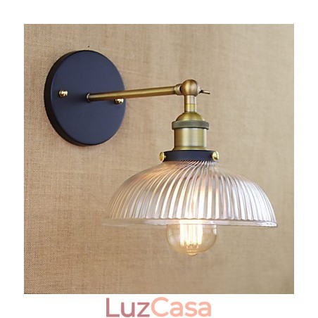 American Country Retro Personalidade Criativa Popular Luminária de Parede Decorativa de Vidro