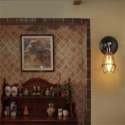 Cheio de personalidade, aparência elegante, gaiola americana retrô, parede