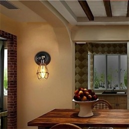 Cheio de personalidade, aparência elegante, gaiola americana retrô, parede