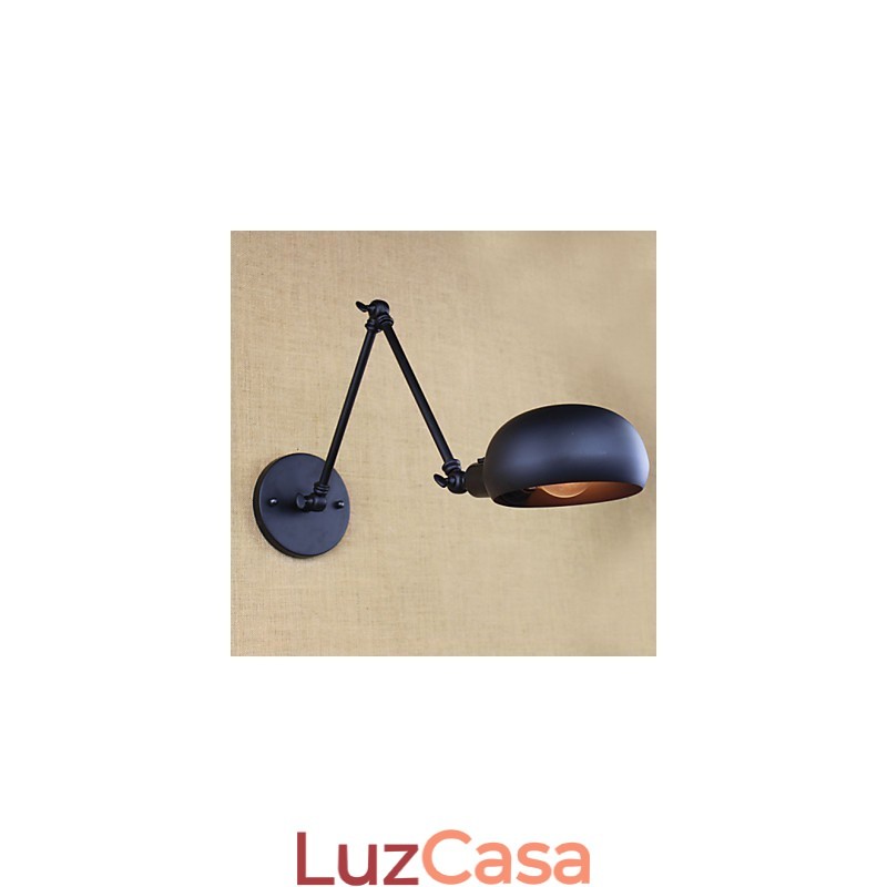Há o braço longo do interruptor duplo minimalista Europa personalizado estilo retrô iluminação de parede de ferro