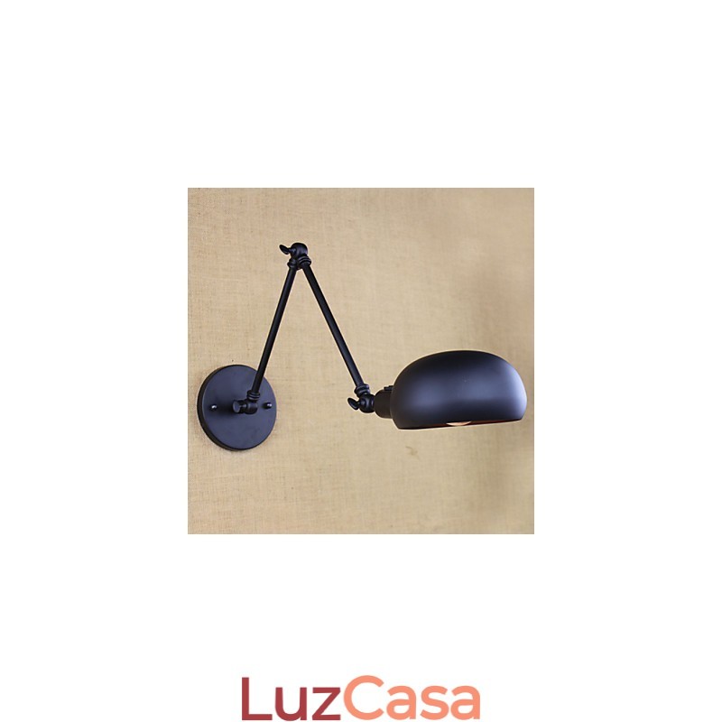 Há o braço longo do interruptor duplo minimalista Europa personalizado estilo retrô iluminação de parede de ferro