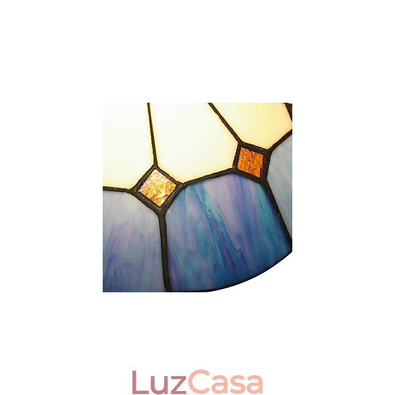 Luminária de teto estilo mediterrâneo, luminária de 40 cm de diâmetro