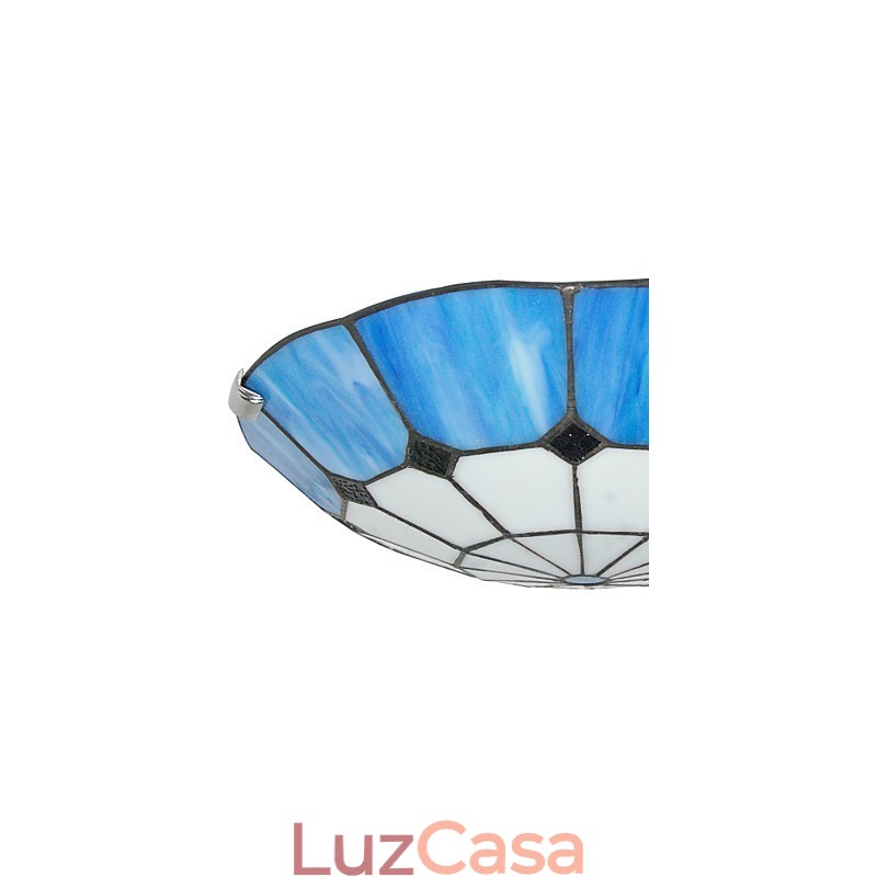 Luminária de teto estilo mediterrâneo, luminária de 40 cm de diâmetro