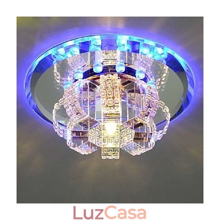 Luminária de teto de cristal Spotlight SMD 3W Lâmpada criativa Absorve luz de cúpula Luminária de teto de cristal Spotlight SMD 3W Lâmpada criativa Absorve luz de cúpula