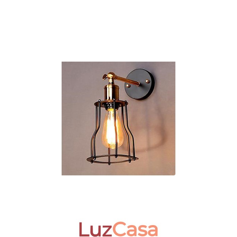 Luminária de parede com estrutura de ferro para designer de personagens de literatura e arte