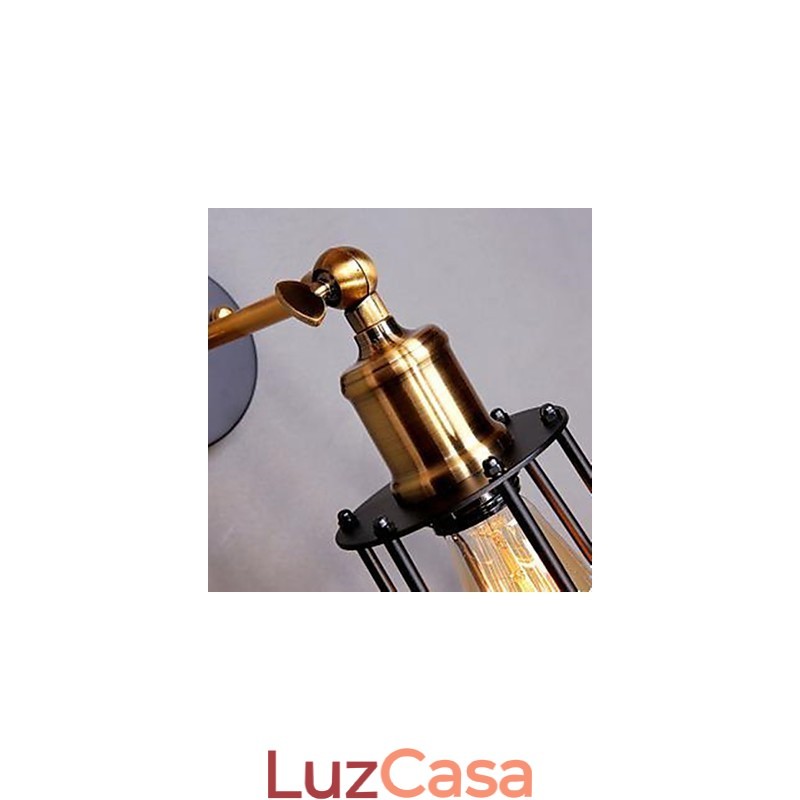 Luminária de parede com estrutura de ferro para designer de personagens de literatura e arte