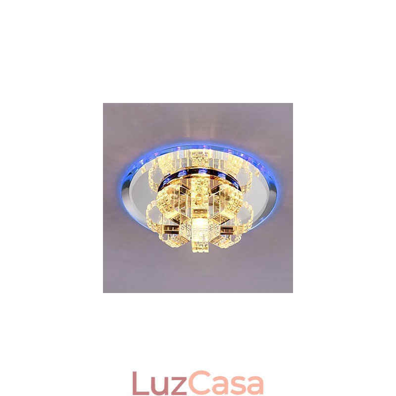 Luminária de teto de cristal Spotlight SMD 3W Lâmpada criativa Absorve luz de cúpula