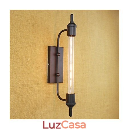 Europa e roupas retrô arte restaurante edison lâmpada flauta arandela decorativa