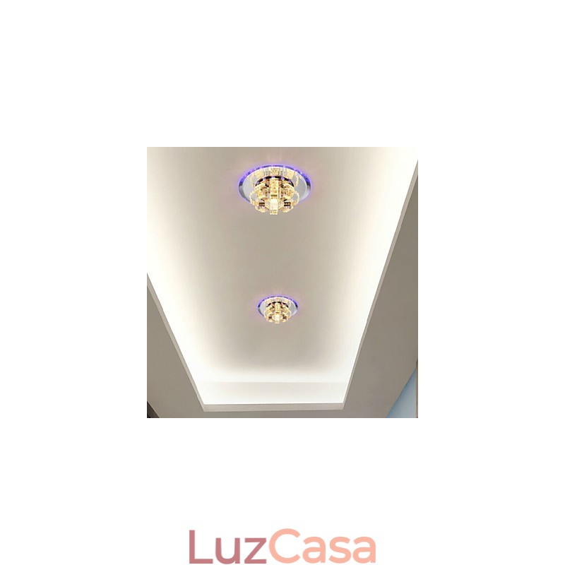 Luminária de teto de cristal Spotlight SMD 3W Lâmpada criativa Absorve luz de cúpula