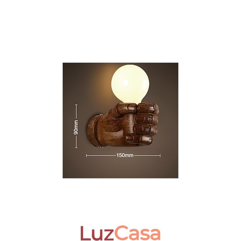 Luminária de parede criativa europeia retrô punho luzes