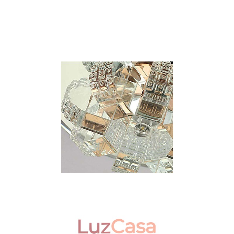 Luminária de teto de cristal Spotlight SMD 3W Lâmpada criativa Absorve luz de cúpula