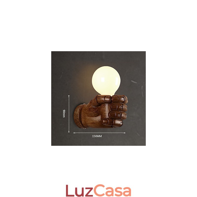 Luminária de parede criativa europeia retrô punho luzes