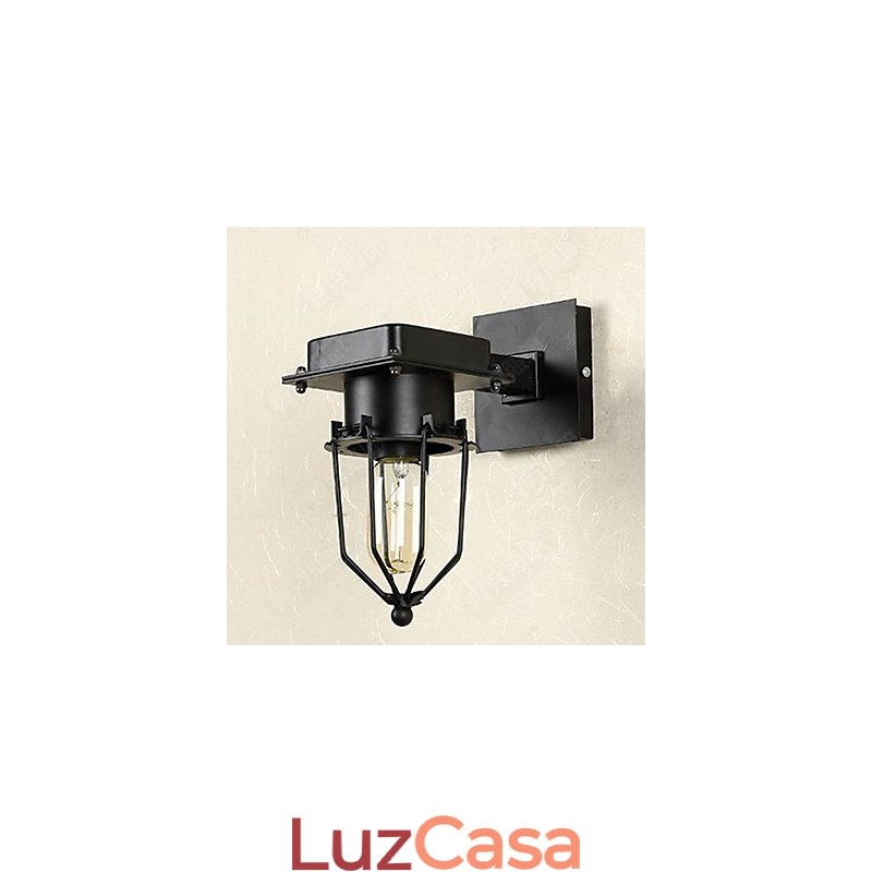 Luminária de parede industrial retrô loft com cabeça única
