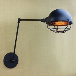 O braço longo do americano estrangeiro industrial duplo retro criativo decorativo parede arandela