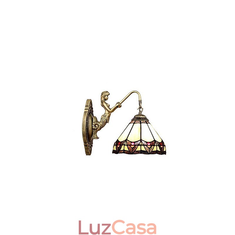 Luminária de parede de ferro forjado criativa rural contratada europeia