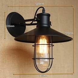 Decoração de bar de corredor em estilo country americano da cabeceira de uma cama, luminária de parede