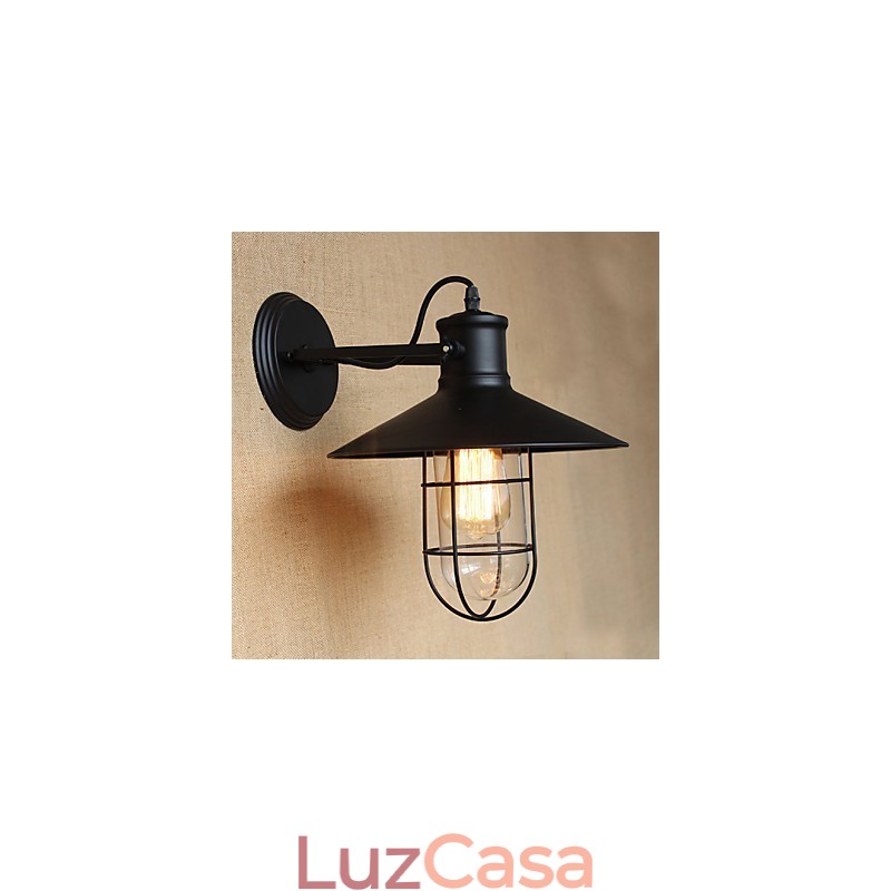 Decoração de bar de corredor em estilo country americano da cabeceira de uma cama, luminária de parede