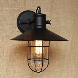 Decoração de bar de corredor em estilo country americano da cabeceira de uma cama, luminária de parede