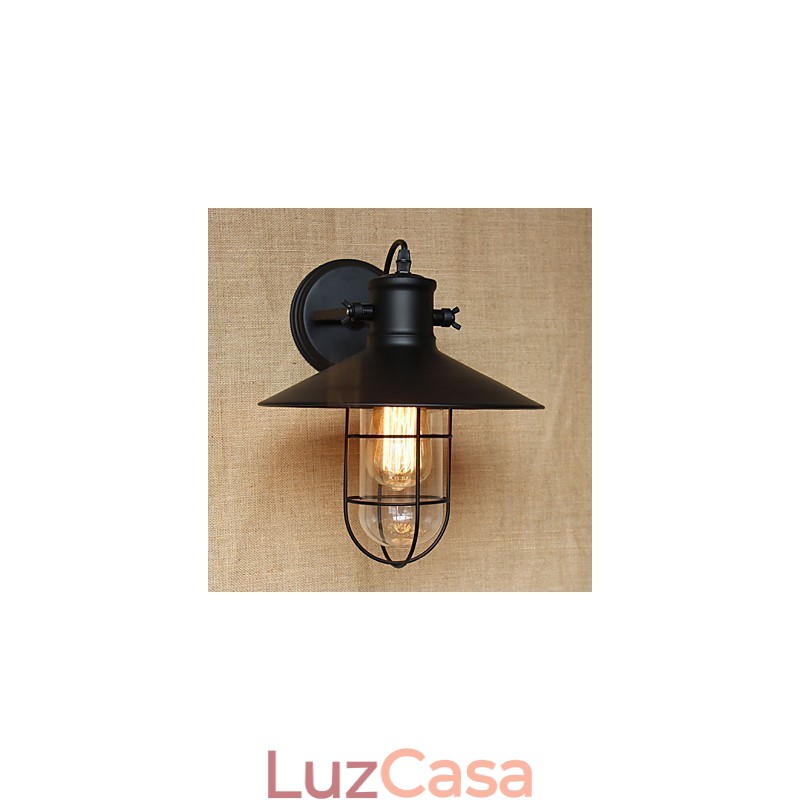 Decoração de bar de corredor em estilo country americano da cabeceira de uma cama, luminária de parede