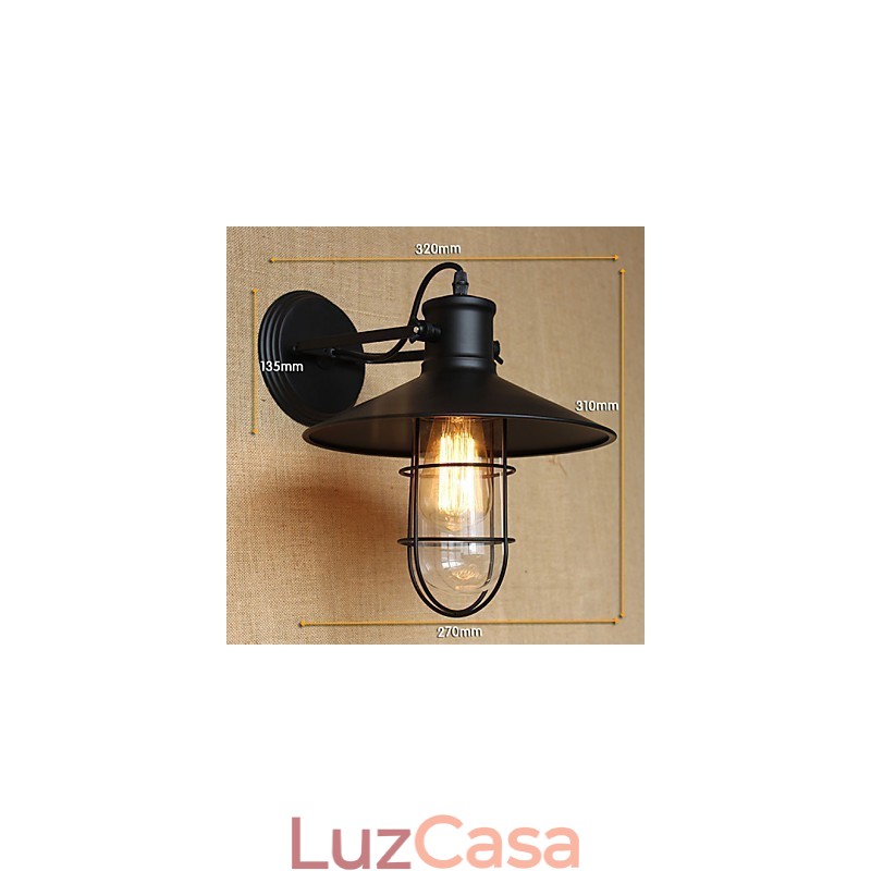 Decoração de bar de corredor em estilo country americano da cabeceira de uma cama, luminária de parede