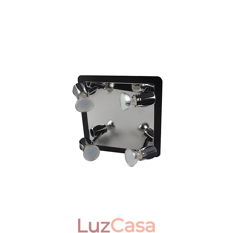 Luzes de parede pretas modernas Luzes de banheiro com 4 luzes